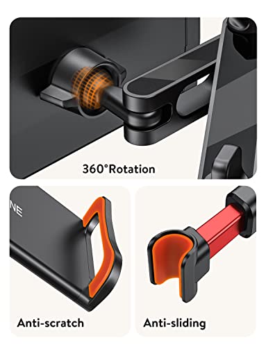 TRYONE Tablet Halterung Auto, Tablet Halter Kopfstütze - Ausziehbare KFZ-Kopfstützenhalterung für iPad iPhone Serie/Samsung Galaxy Tabs/Kindle Fire HD/Switch usw. 4,4-11 Zoll Geräte