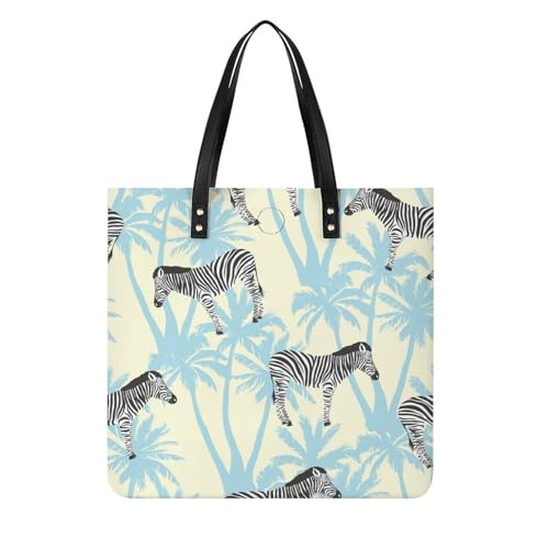 Sac à main shopper femmes cheval tropical grand tote bag pour voyage et shopping 39x39cm