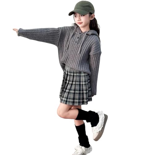 [HONGHXUAN] q ̎q ZbgAbv t[ht Z[^[ v[cXJ[g 2_㉺Zbg  W[W jbg gbvX JWA Vv _Xߑ tH vI[o[ m 120-170cm WjA (O[, 130)