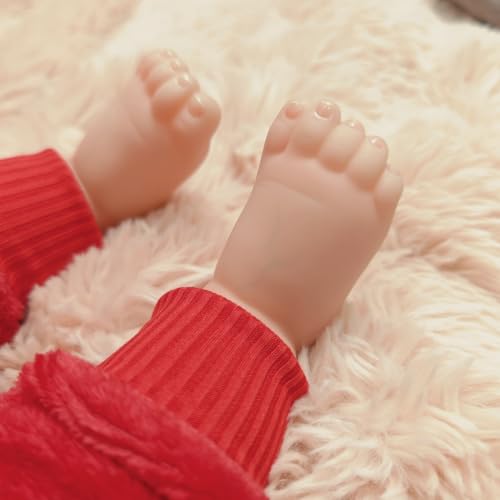 18 Inch Lifelike Reborn Baby Christmas Dolls - Cute Soft Vinyl Realistic Baby Doll with Soft Weighted Body, Real Baby Reborn Gift with Accessories Gifts for Kids Age 3+ & Collection, Pretend Play by Hiketrax - Image 8