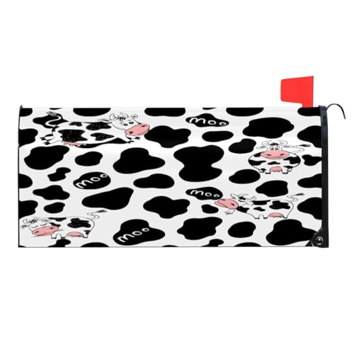 Mintoprints Copertura per cassetta delle lettere con stampa mucca copertina magnetica per cassetta delle lettere posta decorazione per giardino cortile dimensioni standard 45 cm x 53 cm
