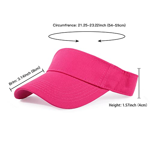 Image of HH HOFNEN Sports Sun Visor Hats Cotton Twill Ball Adjustable Sun Caps for Men Women