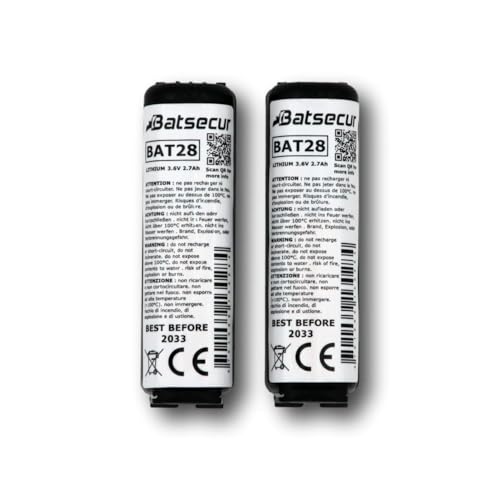 BATSÉCUR - Lot de 2 Piles Alarme BAT28 Compatibles BATLi28 BATLi38 3.6V 2Ah Daitem - 3.6V 2.7Ah Li-SOCl2