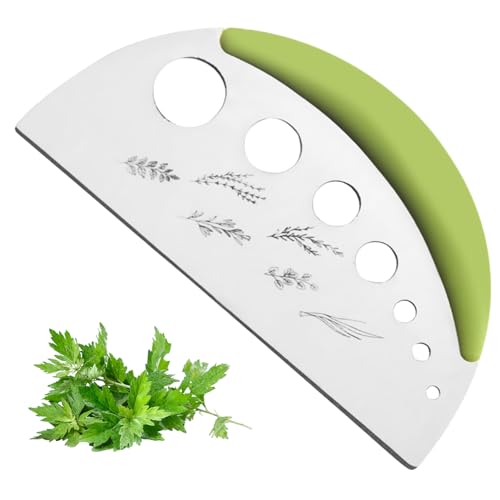 Image of Leogony 7 Holes Herb Stripper Tool, Stainless Steel Herb Cutter for Kale Mint