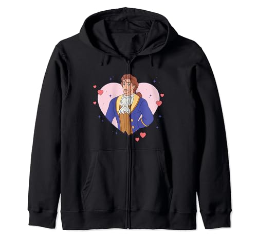 Disney Beauty and the Beast Valentine's Day Prince Adam Logo Zip Hoodie