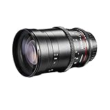 Objetivo estándar para películas y vídeo, adecuado para cámaras de formato completo, APS-C y Micro cuatro tercios, ampliación 2,7x en formato completo; aproximadamente 4x en APS-C y casi 8x en la cámara 4/3 con respecto a la distancia focal normal