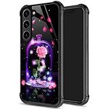 Samsung Galaxy S23 Case,Rose Vase Galaxy S23 5G case for Girls,Pattern Design Shockproof Anti-Scratc