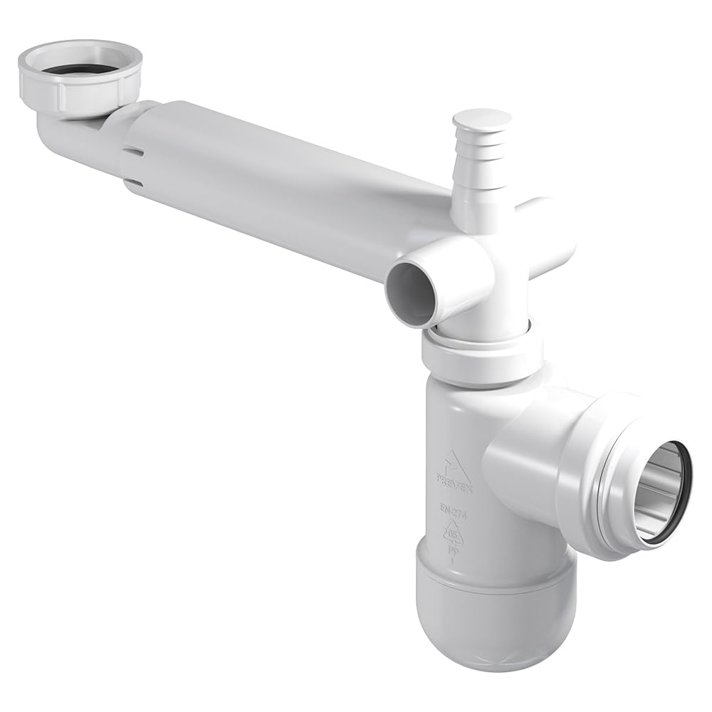 Lomadox Ablaufgarnitur SIPHON-56 Raumsparsiphon für Aufsatzwaschbecken