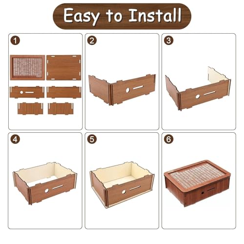 10000 Savings Challenge Box, Wooden Money Box for Cash 10,000, Wooden Money Saving Box with Counting Target, Wooden Piggy Bank Coin Bank for Savings Goal - Thumbnail 4