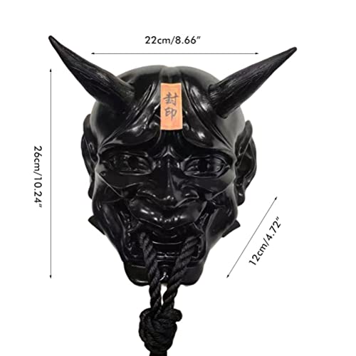 Halloween Samurai Mask, Oni Samurai Hannya Mask, Japanese Cosplay Resin Ghostface Mask Halloween Cos