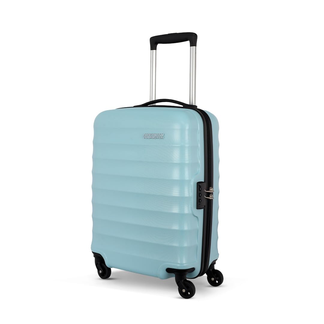 american tourister Polycarbonate Barcelona 55 Cms Small Spinner 4 Wheels Hardside Cabin Suitcase with A 3-Digit Combination Lock & Pack Smart Interiors - Powder Blue, H-40 Cm-picture-32