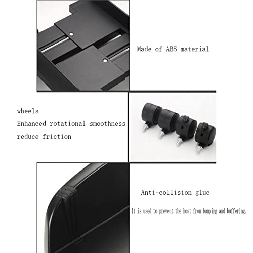 Soporte para CPU con ruedas para torre PC móvil, soporte robusto y ajustable de plástico para refrigeración y fácil instalación miniatura 3