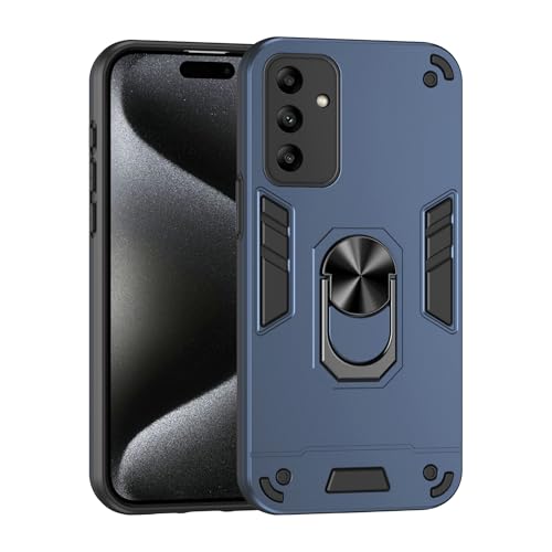 Compatible with Samsung Galaxy A05S Phone Case Series Rugged, Shockproof Protective Cover with Built-in Metal Ring Stand, Compatible with Magnetic Car Mount- Blue