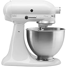 KitchenAid Classic Series 4.5 Quart Tilt-Head Stand Mixer K45SS, White