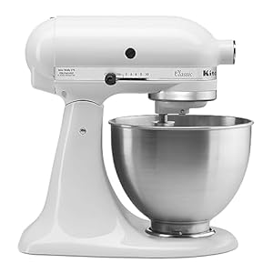 KitchenAid Classic Series 4.5 Quart Tilt-Head Stand Mixer K45SS, Wit