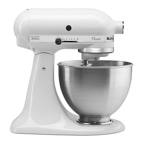 KitchenAid Classic Series 4.5 Quart Tilt-Head Stand Mixer K45SS, White