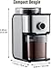 Ollygrin Flat Burr Coffee Grinder Electric, Coffee Bean Grinder Electric Espresso, Stainless Steel Coffee Bean Grinder With 14 Grind Settings 12 Cups SilverV01S