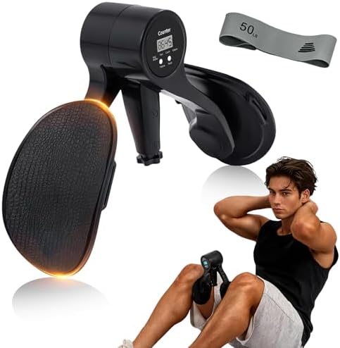 Thigh Master [2026 Upgraded], 12-80LB Thigh Master Thigh Exerciser, LED Pelvic Floor Exercise Devices, 360° Inner Thigh Exerciser, Thigh Hip Trainer Kegel Excerciser with 50LB Resistance Band