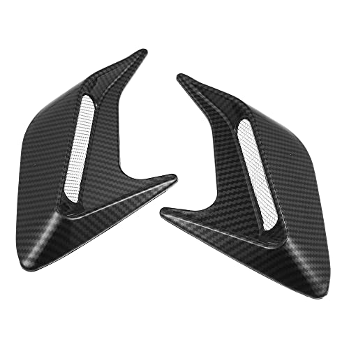 Image of uxcell 2pcs Carbon Fiber Pattern Self-adhensive Car Air Flow Intake Grille Side Cover Sticker
