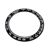 - gravierte Tachymeterskala ZRNG Schwarze Keramik-Lünette, Ersatz-Zubehör, 30,5–38,5 mm, Keramik-Lünette, Einsatz für Rolex Fit For Daytona (Farbe: Weiß)