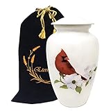 Liveurns Cardinal Bird Cremation Urn - Cardinal Cremation Urns for Human Ashes - Metal Burial and Funeral Cremation Urn, Memorial Urn for Human Ashes (Adult Urn)