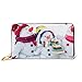 Produktbild JHGFG Mode Handtasche Reißverschluss Brieftasche Happy Snowman Family Hüte N Snow Phone Clutch Geldbörse Abendkupplung Blocking Leder Brieftasche Multi Card Organizer