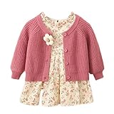 [YJSO] キッズ セットアップ 女の子 ワンピ 90 カーデガン ワンピース カーディガン ピンク セット 長袖 フォーマル 七五三 お受験 面接 説明会 卒園式 入学式 卒業式 スカートセット カジュアル ワンピースセット カジュアルセットアップ