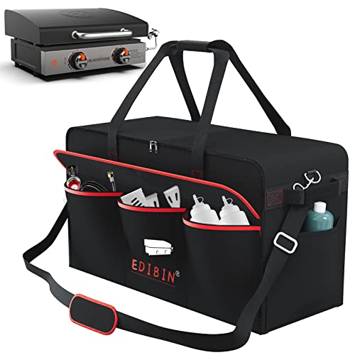EDIBIN 22 Inch Griddle Carry Bag for Blackstone 1813 Original 22 Tabletop Griddle with Hood Fits Blackstone 22 Grill Griddle Carry Bag 600D Polyester Heavy Duty