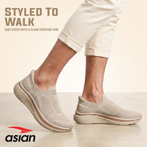 Image of ASIAN Wonderwalk Pro-01 Men's Premium Walking Shoes with Lightweight Knit Design | Soft Cushion Comfort, High-Grip Outsole, Breathable Knit and Supportive Daily Walk Performance