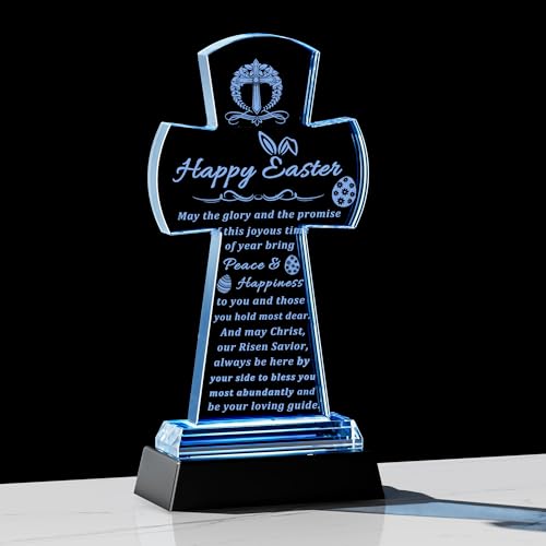 Image of Qianwei Easter Gifts for Girls Women - Catholic Crystal Gifts for Women Girls - Confirmation First Communion Baptism Religious Christian Engraved Gift