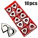 Carbide Shim Trigon for WNMG0804 Insert Turning Tool Holder Boring Bar Accessory, 10Pcs MW0804 Wear-Resistant Gasket, High Precision Replacement Pad for Cast Iron Machining