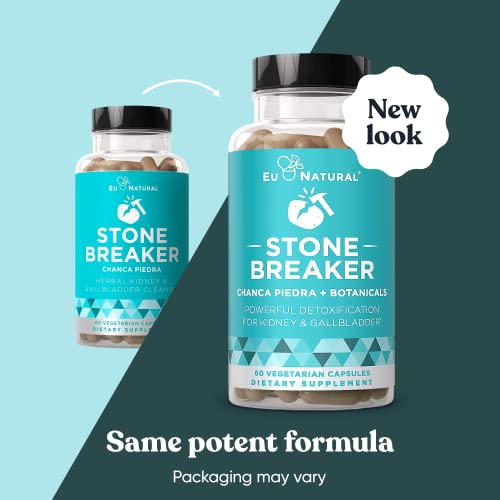 Stone Breaker Chanca Piedra – Natural Kidney Cleanse & Gallbladder Formula – Detoxify Urinary Tract, Flush Impurities, Clear System – With Celery Seed Extract – 60 Vegetarian Soft Capsules #TOP1