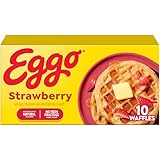 Eggo Strawberry Waffles, Breakfast Food, Natural Flavors, 10 Waffles (Frozen)