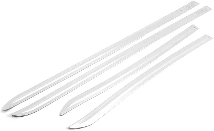 Toworldit Chrome ABS Rearview Mirror Door Handle Fog Taillights Fuel Tank Cap Guards Cover Trim Mecha Style Compatible with Jeep Cherokee 2014-2018 (4pcs/Set Door Trim Strip - Matt Silver)