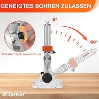 SpeTool S04001 bohrständer akkuschrauber mit Kugellagern Führungsstangen, 1/2-Zoll-Bohrfutter bohrständer einstellbar von 0 bis 60°, mobiler bohrständer für gerade Bohrungen Holzbearbeitung – Ansicht 4