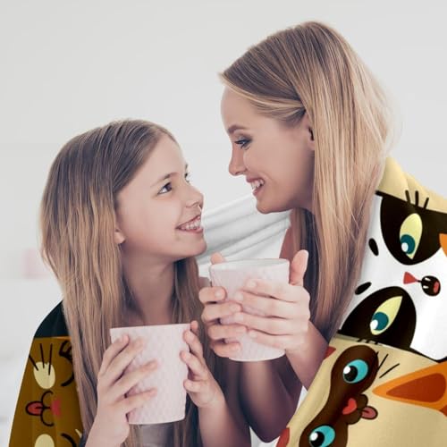 Couverture chat mignons pour moments cocooning sur le canapé - 6