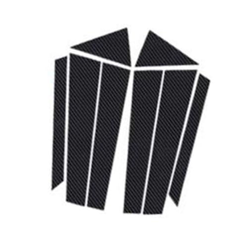 Pegatinas de pilar medio para Hyundai Tucson 2015-2019, moldura de ventana de fibra de carbono