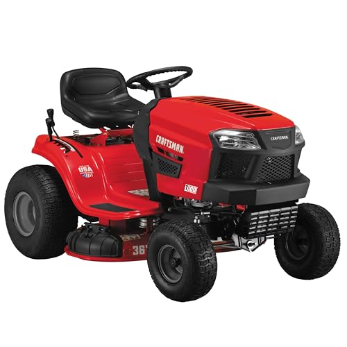 Craftsman 36" Gas Riding Lawn Mower with 11.5 HP* Briggs and Stratton Single-Cylinder Engine, Gas Lawn Tractor with 7-Speed Transmission, Red/Black (13AC77XYA93) - Image 4