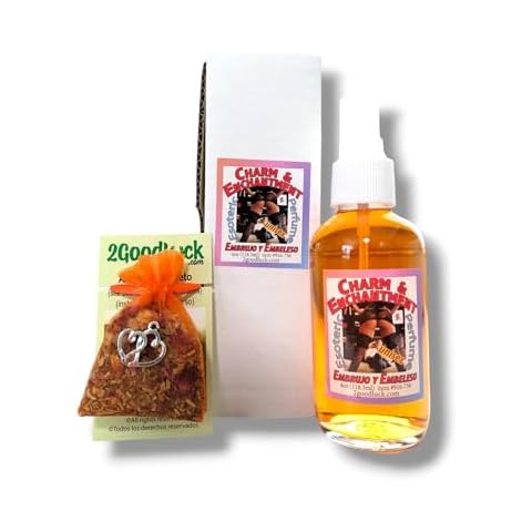 Victoria Rey Charm & Enchantment Perfume w/Pheromones & Amulet for Rituals & Magic - Perfume Con Feromonas & Amuleto, Embrujo & Embeleso, Para Rituales Y Magia. Cover