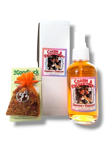 Victoria Rey Charm & Enchantment Perfume w/Pheromones & Amulet for Rituals & Magic - Perfume Con Feromonas & Amuleto, Embrujo & Embeleso, Para Rituales Y Magia.