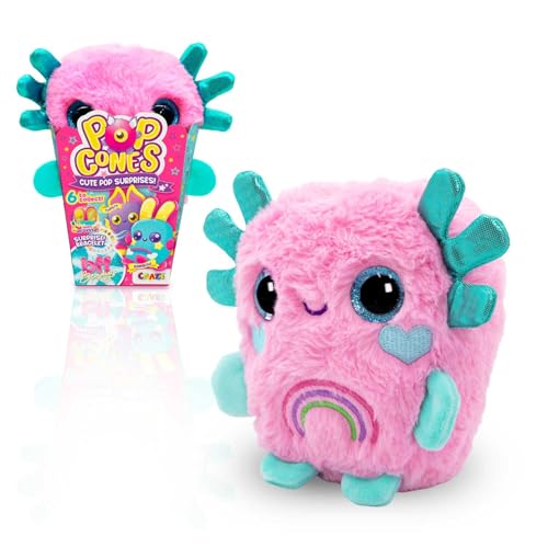 CRAZE Plush Pop Cones Bubble: Peluche con Aroma a Mango y Sorpresa, Incluye Pulsera BFF, Peluche Supersuave para niños, Idea de Regalo