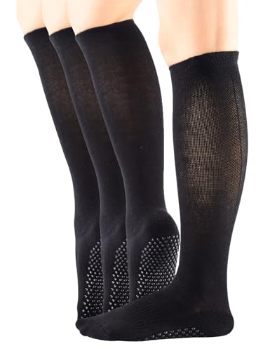 Women's Cushioned Odor Control Compression Knee High/Low Cut Non Slip Gel Grips Yoga Pilate Barre Dance Socks