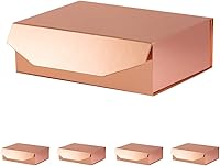 Vista 18 de 3 cajas de regalo extragrandes negras mate con tapa, 19 x 16 x 6 pulgadas, cajas de regalo gigantes magnéticas duras para regalos, ropa, bata