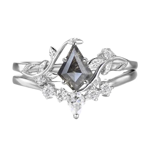 ADLSTIGH Kite Cut Salt And Pepper Ring Set