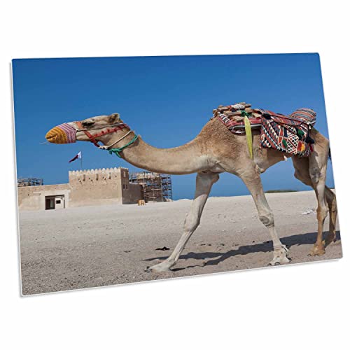 3dRose Qatar, Al Zubara, Al Zubara Fort, Desk Pad 23x16