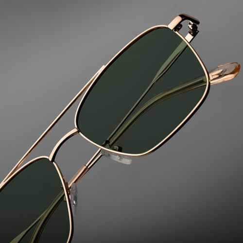 Image of SAM AND MARSHALL VEIN Sunglass I 400% UV Protection I Metal Sunglass I Square Sunglass I Double Bar I Unisex