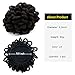 KGBFASS Afro Puff Drawstring Ponytail Hair Bun Hairpieces Synthetic Dreadlock Faux Locs Clip in on Chignon Scrunchies Hairpiece Loc Ponytail for Black Women Girls(Nature Black)
