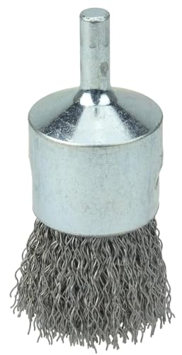 Image of Weiler 10012 1 inch Crimped Wire End Brush, .020 inch Steel Fill, Made in The USA (Pack of 10)