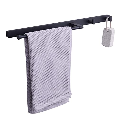 Porte-serviettes noir sans perçage pour moderniser les petites toilettes