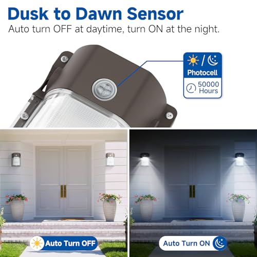 Yolovis SDY-FLD04-MINIWP-2 28W Led Wall Pack Light With Dusk To Dawn Sensor, 3200Lm(150-250W Replacement) Outdoor Waterproof Security Flood Light thumb #1